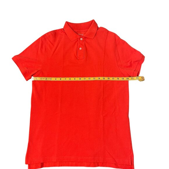 J Crew Vintage Polo Shirt Mens Size M Red Cotton Short Sleeve Preppy Sustainable - Picture 7 of 8
